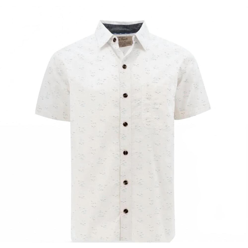NEW OLD RANCH men's seagull shirt in white